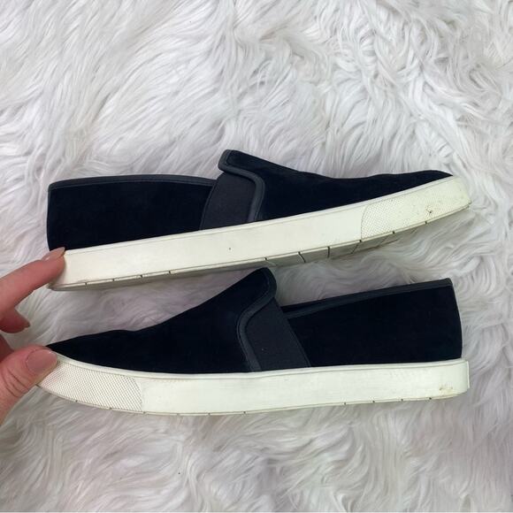 Vince Women's Preston Suede Slip On Casual Sneakers Black Size 8 - Picture 6 of 9